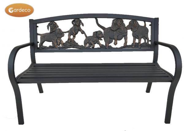 Black cast iron bench deals